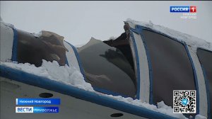 Снег повредил памятник катеру «Метеор» в центре Сормово