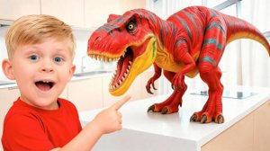 Гигантские динозавры дома | Забавные истории о животных для детей