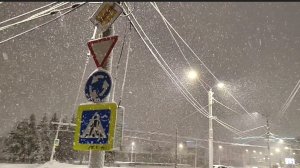 Снегопад в Рязани (улица Фирсова)