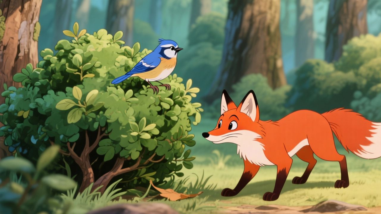 Детская скороговорка Про синицу и лисицу