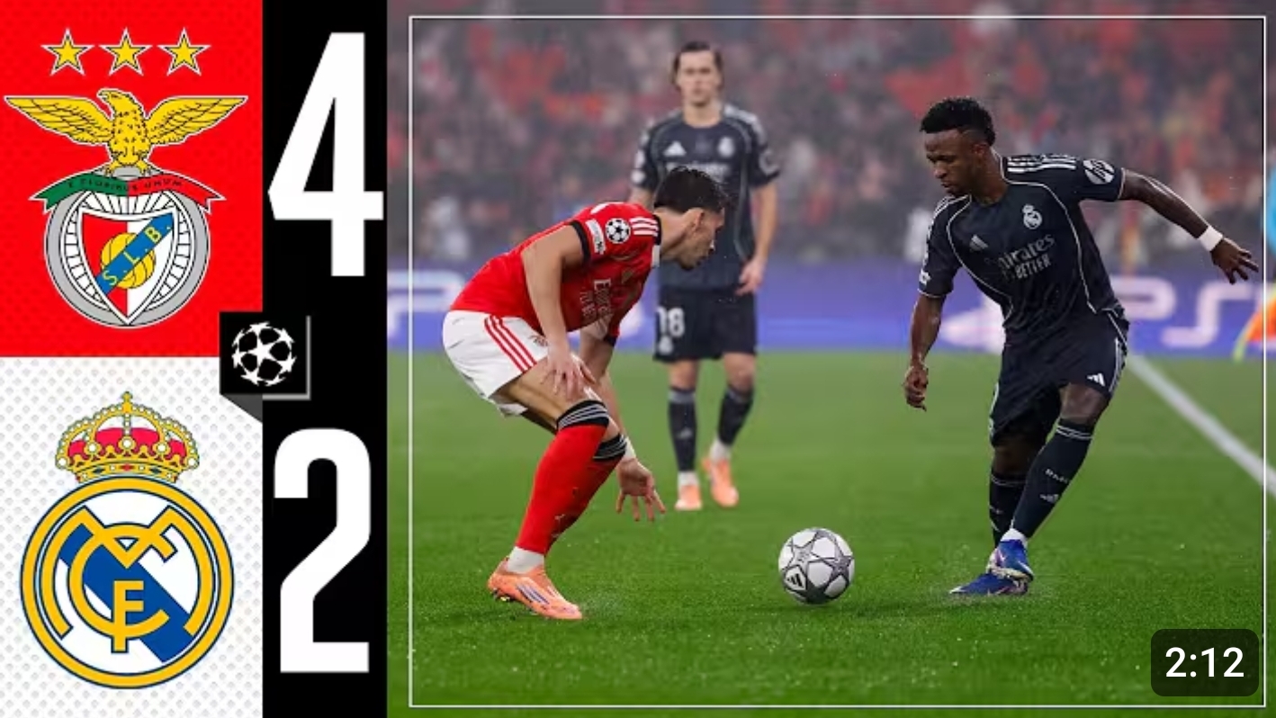 Бенфика — Реал Мадрид. Лучший матч Лиги чемпионов. Обзор матча.