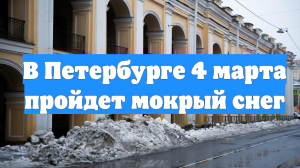 В Петербурге 4 марта пройдет мокрый снег