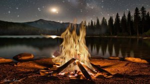 🔥 УСПОКАИВАЮЩАЯ МУЗЫКА ДЛЯ МЕДИТАЦИИ У КОСТРА 🎵 ФОНОВАЯ РАССЛАБЛЯЮЩАЯ МУЗЫКА ДЛЯ СНА НА ОЗЕРЕ