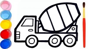 Рисунок раскраска. Как нарисовать машину грузовик