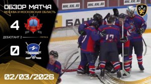 ОБЗОР / КРЕПОСТЬ - ТЕХНИК / 02.03.26 / ОХЛ МОСКВА / ДИВИЗИОН ДЕБЮТАНТ 2