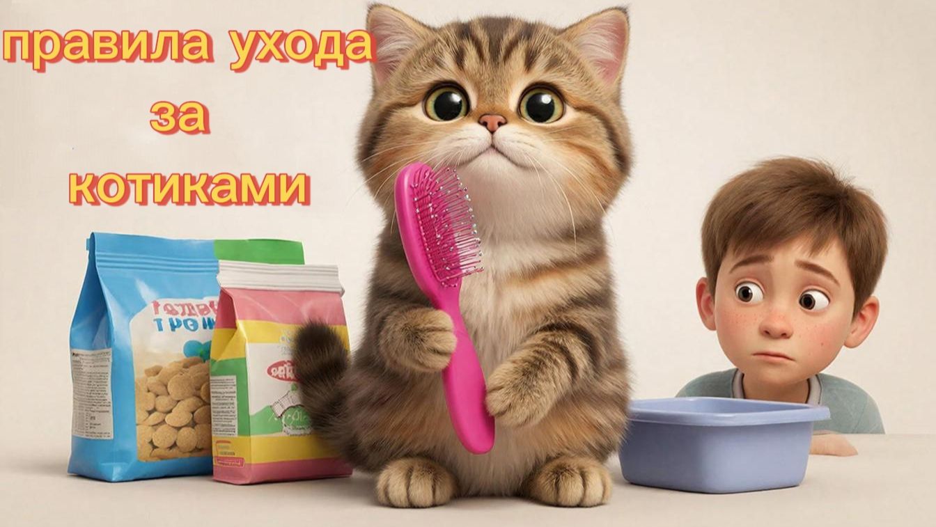 Обучающий мультфильм для детей | Правила ухода за котиками