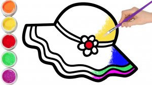 Мультик для детей-Рисование ШЛЯПКА  для детей/Как нарисовать ШЛЯПУ для детей