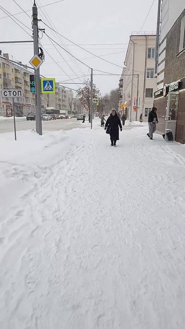 ❄️Снежный Курган🌨️ прогулка по улице Коли Мяготина🚶 #город #city #прогулка #walk #улица