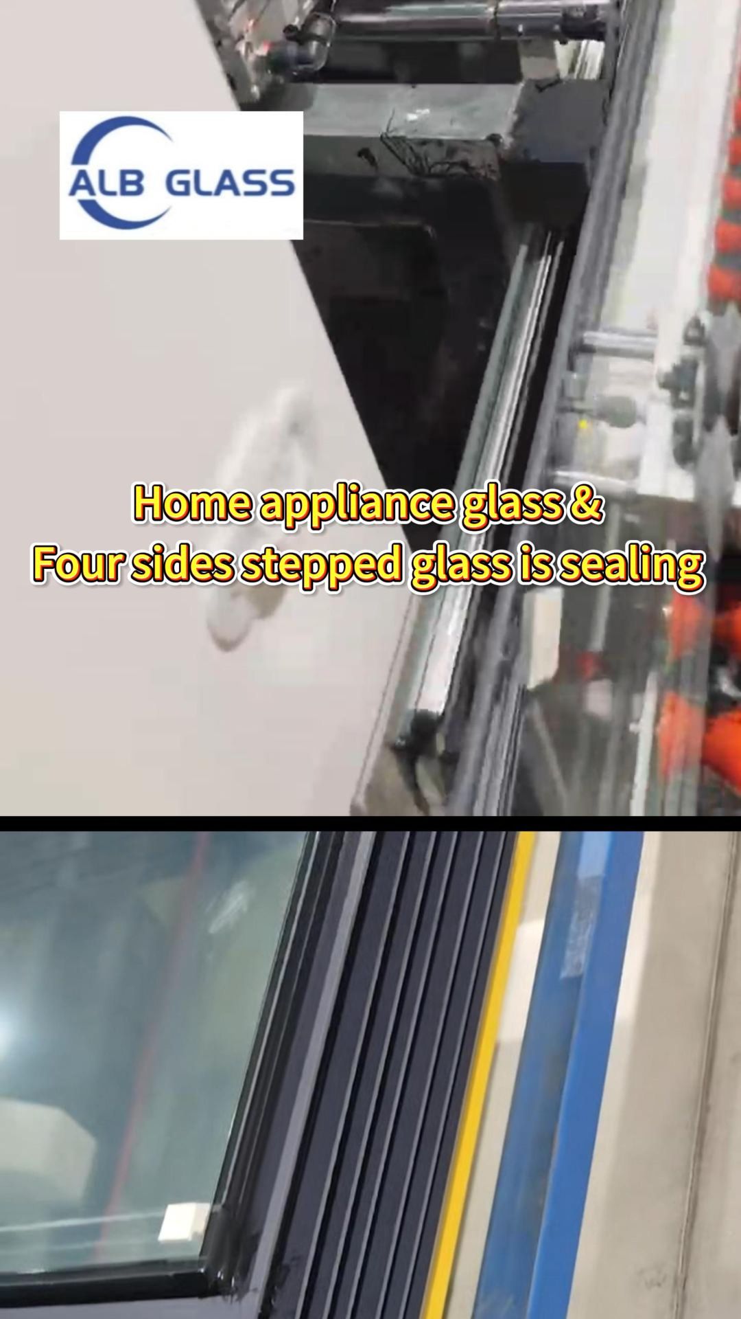 Герметизация стекла бытовой техники и ступенчатого стекла с четырех сторон