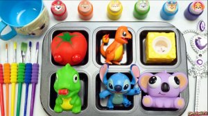 Залипательное видео — смешиваем леденцы и слайм из 6 фигур 🍭✨ Мультики для детей