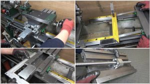 Установка ШВП на продольную и поперечную подачи самодельного токарного станка