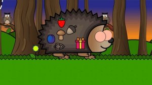 Ёжик 🦔 в лесу Видео для детей Ёжик собирает еду В лес