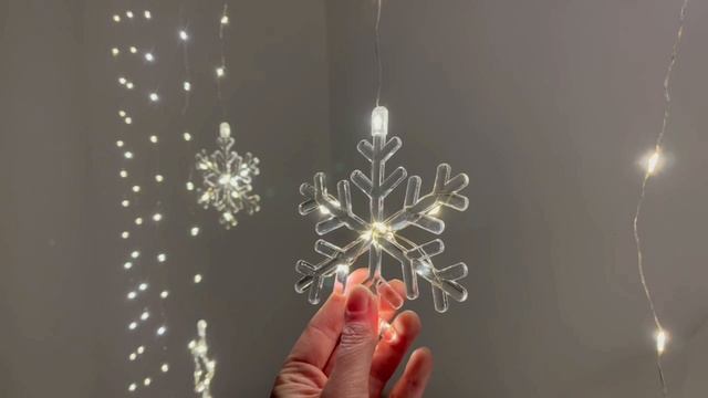 Световой занавес СНЕЖНО-ЗВЁЗДНЫЙ АНСАМБЛЬ, 266 тёплых белых микро LED-огней, 2х2+5 м, AVX100630