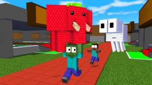Клубничный слон в "Укради Брэйнрот" Майнкрафт Анимация