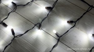 Светодиодная гирлянда Бахрома Super Rubber 4*0.8 м, 208 холодных белых LED ламп, RB-OIC208LSE-W-P