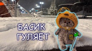 🐱 Котик Басик Гуляет Зимой и Покупает Вкусняшки! 🍬 Зимняя Прогулка | Видео для Детей