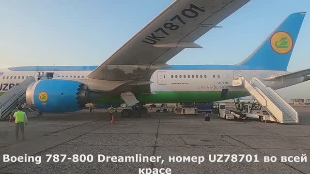 В Ташкент Boeing 787-800 Dreamliner из Домодедово. Рейс HY602 Москва - Ташкент. | Uzbekistan Airways
