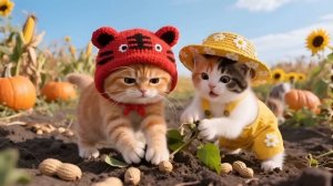 Лучший отец года! Он помогает своим котятам заработать на подарок для мамы и бабушки самым милым из