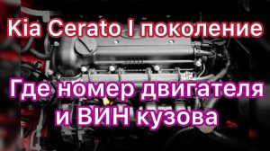 Kia Cerato где номер двигателя и вин #kia #церато