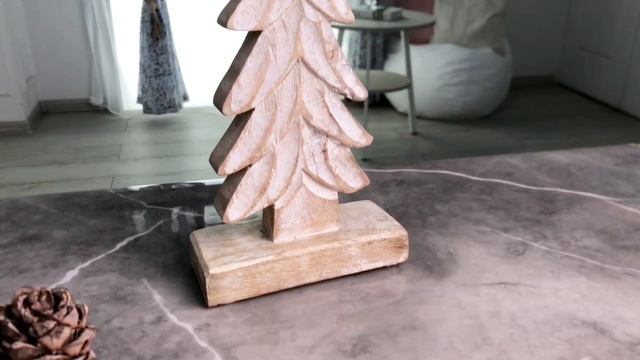 Настольная декоративная ёлка МАРДЖИ, дерево, 30 см, 1161329