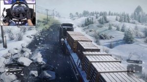 Расчистка трассы после оползня ❄️ SnowRunner на Thrustmaster TX 🔥