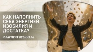Как наполнить себя энергией изобилия и достатка? Фрагмент бесплатного вебинара