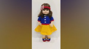 видео-описание НАРЯД НА КУКЛУ " БЕЛОСНЕЖКА "