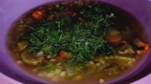 Гречневый суп с шампиньонами. Вы такого ещё не пробовали