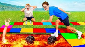 МЫ ЗАСТРЯЛИ В НАПОЛЬНОЙ ИГРЕ НА 24 ЧАСА!