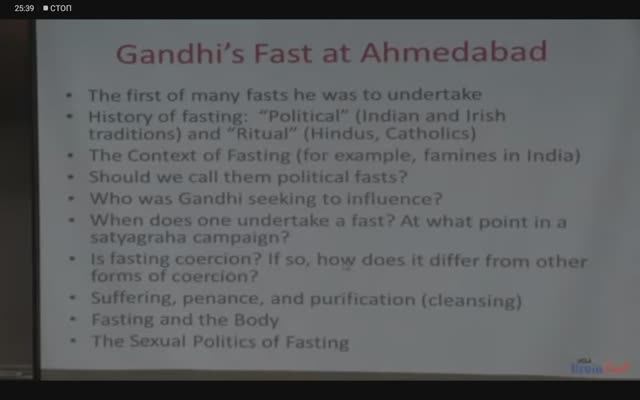 Винай Лал - Моральная и политическая мысль Махатмы Ганди, Лекция 8 из 19, 21 апреля 2016 года