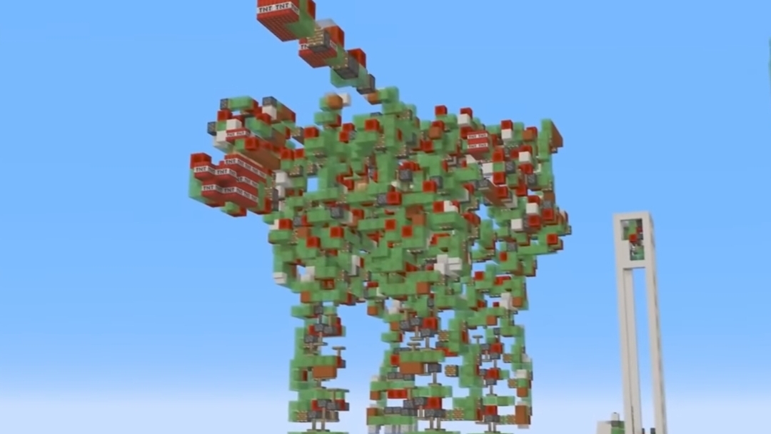 огромный взрыв в Майнкрафте!