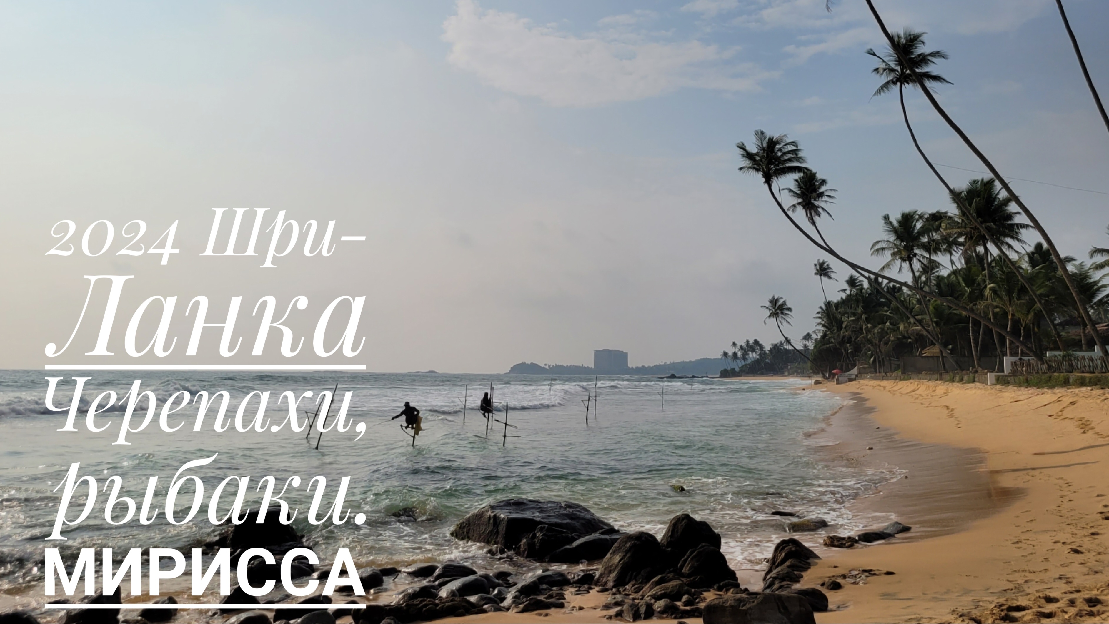 2024 Шри-Ланка. Wijaya beach, Mirissa beach. Черепаховый пляж, рыбаки.