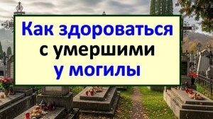 7 слов, которые нужно говорить, когда приходишь на кладбище. Как здороваться с умершими у могилы