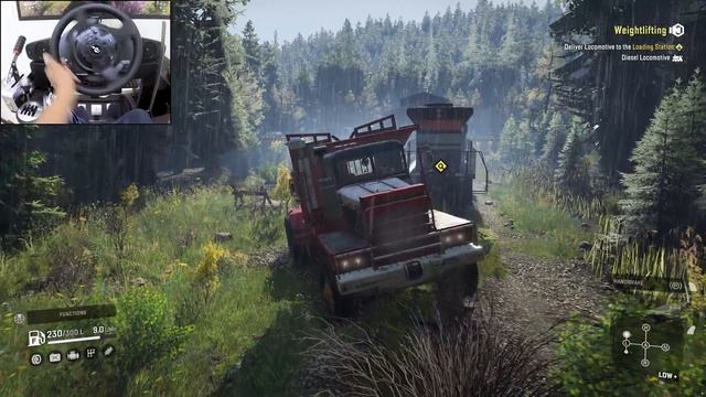 Pacific P16 тянет поезд 🚂 SnowRunner на Thrustmaster T300RS 🔥