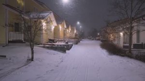 Прогулка под снегом в Финской деревне Масала