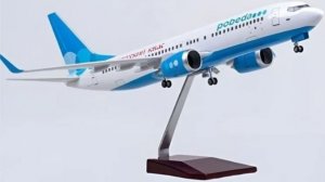 1/85 47CM Модель самолета Boeing 737-800, авиакомпания "Победа
