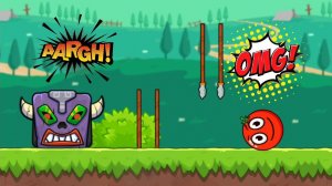 Красный Шар в игре Bounce Ball 6 Уровни 131-135 Босс