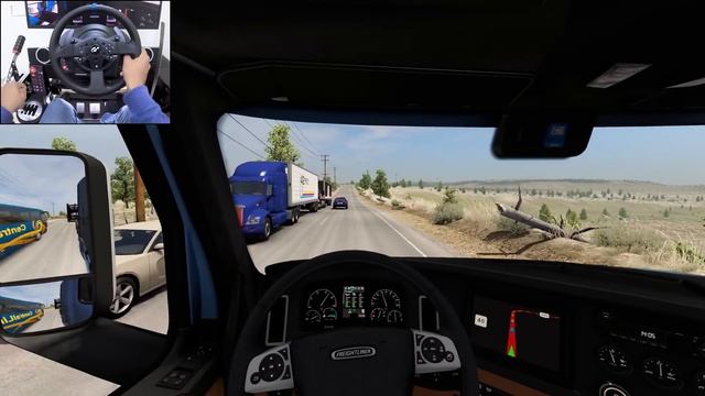 Freightliner Cascadia: негабарит 🔥 Дальнобой в ATS на Thrustmaster T300RS 🚛