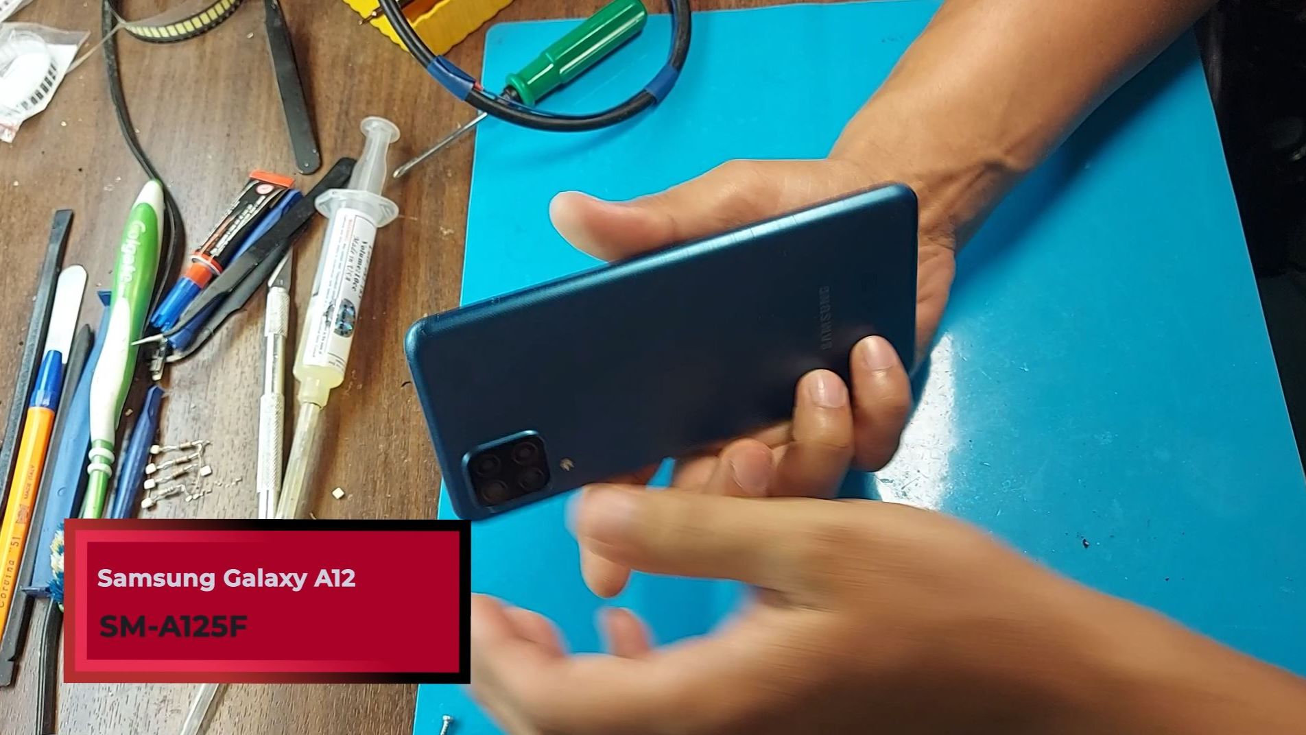 Как заменить дисплей на телефон Samsung Galaxy A12 (SM-A125F)