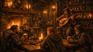 🔥 УЮТНАЯ ТАВЕРНА | Немного музыки и звуков для D&D №1 | Атмосфера фэнтези