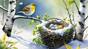 Первые лучи весны. С добрым утром. Красивая музыкальная открытка.