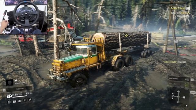 Транспортировка секвойи, часть 2 🌲 SnowRunner на Thrustmaster T300RS 🔥