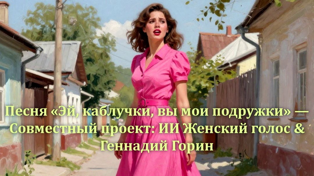 Песня «Эй, каблучки, вы мои подружки» — Совместный проект: ИИ Женский голос & Геннадий Горин