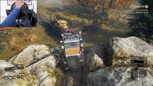 Caterpillar CT680 везёт нефтяную вышку 🏭 SnowRunner на Thrustmaster T300RS 🔥