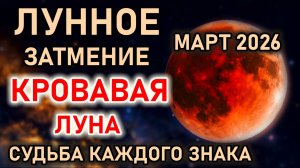 Март 2026 Лунное Затмение в Деве. Влияние на Судьбу каждого знака Зодиака. Прогноз на сегодня