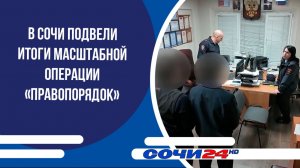 В Сочи подвели итоги масштабной операции «Правопорядок»