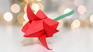 Тюльпан из бумаги Поделки оригами на 8 марта