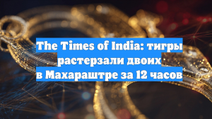 The Times of India: тигры растерзали двоих в Махараштре за 12 часов
