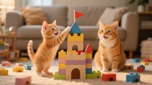 Рыжик и мама-кошка делали и продавали хот-доги, чтобы купить игрушечный замок мечты 🏰