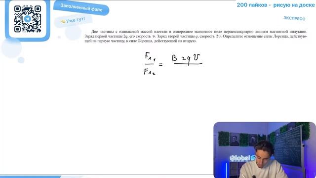 Две частицы с одинаковой массой влетели в однородное магнитное поле перпендикулярно линиям - №3390
